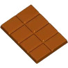 Tavoletta rettangolare 25 g stampo policarbonato cioccolato a quadretti lisci 75x53xh5,8 mm Tavoletta rettangolare 25 g stampo policarbonato cioccolato a quadretti lisci 75x53xh5,8 mm