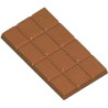 Stampo policarbonato 4 tavolette di cioccolato rettangolari a quadretti da 105x58xh7,5 mm peso 50 g