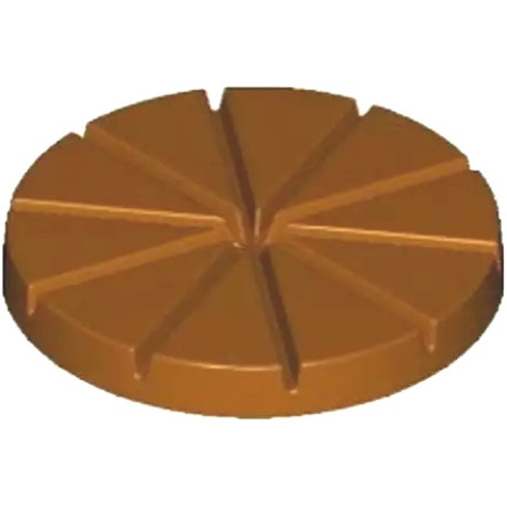 Tortina a spicchi da 100 g stampo policarbonato 2 tavolette tonde di cioccolato ø10xh1,2 cm Tortina a spicchi da 100 g stampo policarbonato 2 tavolette tonde di cioccolato ø10xh1,2 cm