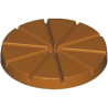 Tortina a spicchi da 100 g stampo policarbonato 2 tavolette tonde di cioccolato ø10xh1,2 cm Tortina a spicchi da 100 g stampo policarbonato 2 tavolette tonde di cioccolato ø10xh1,2 cm