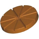 Tortina a spicchi da 100 g stampo policarbonato 2 tavolette tonde di cioccolato ø10xh1,2 cm