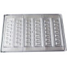 Barretta snack 20 g stampo in policarbonato per 6 barrette di cioccolato 128,5x31xh8,2 mm Barretta snack 20 g stampo in policarbonato per 6 barrette di cioccolato 128,5x31xh8,2 mm