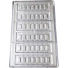 Barretta snack 20 g stampo in policarbonato per 6 barrette di cioccolato 128,5x31xh8,2 mm Barretta snack 20 g stampo in policarbonato per 6 barrette di cioccolato 128,5x31xh8,2 mm