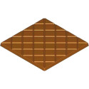 Tavoletta quadrata a quadretti 60 g stampo policarbonato 2 tavolette cioccolato 100,2x100,2xh5,2 mm