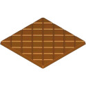 Tavoletta quadrata a quadretti 60 g stampo policarbonato 2 tavolette cioccolato 100,2x100,2xh5,2 mm