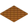 Tavoletta quadrata a quadretti 60 g stampo policarbonato 2 tavolette cioccolato 100,2x100,2xh5,2 mm