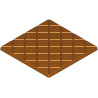 Tavoletta quadrata a quadretti 60 g stampo policarbonato 2 tavolette cioccolato 100,2x100,2xh5,2 mm Tavoletta quadrata a quadretti 60 g stampo policarbonato 2 tavolette cioccolato 100,2x100,2xh5,2 mm