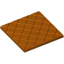 Tavoletta quadrata a quadretti 60 g stampo policarbonato 2 tavolette cioccolato 100,2x100,2xh5,2 mm