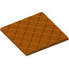 Tavoletta quadrata a quadretti 60 g stampo policarbonato 2 tavolette cioccolato 100,2x100,2xh5,2 mm