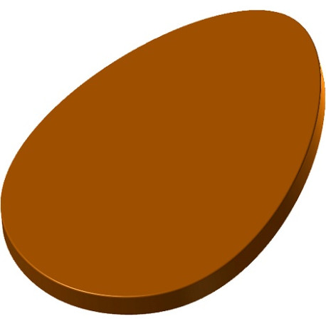 Tavoletta uovo piatto di cioccolato 300 g stampo policarbonato tavoletta uovo 200x138xh13 mm Tavoletta uovo piatto di cioccolato 300 g stampo policarbonato tavoletta uovo 200x138xh13 mm