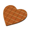 Tavoletta cuore piatto di cioccolato 50 g stampo policarbonato 2 tavolette cuore 111,5x111,5xh5 mm