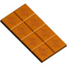 Stampo tavoletta di cioccolato da 100 g con decori di 16x8xh0,68 cm in policarbonato Stampo tavoletta di cioccolato da 100 g con decori di 16x8xh0,68 cm in policarbonato