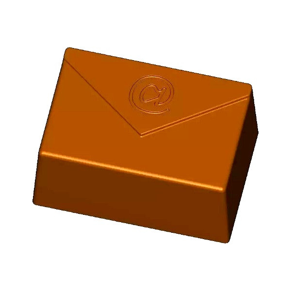 Stampo policarbonato cremino e-mail per 24 cioccolatini di dimensioni 3x2xh1,5 cm 10 g
