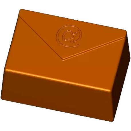 Stampo policarbonato cremino e-mail per 24 cioccolatini di dimensioni 3x2xh1,5 cm 10 g Stampo policarbonato cremino e-mail per 24 cioccolatini di dimensioni 3x2xh1,5 cm 10 g