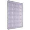 Quadratino cabossa stampo policarbonato 24 cioccolatini quadrati 34x34xh5,1 mm 6 g