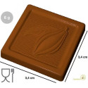 Quadratino cabossa stampo policarbonato 24 cioccolatini quadrati 34x34xh5,1 mm 6 g