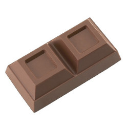 Stampo Professionale in Policarbonato per Blocco di Cioccolato (200g) – 4 Cavità Rettangolari (11,3×6,15×H3,73cm)