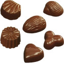Stampo Cioccolatini Misti in Policarbonato – 24 Cavità da 10g, 6 Forme Assortite Professionali