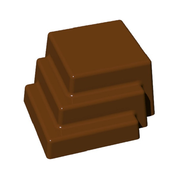 Cioccolatino tris di quadri da 12 g: stampo in policarbonato per 15 cioccolatini di dimensioni 30,6x30,6xh16 mm