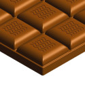 Tavoletta quadrata blocchetti onda da 100 g: stampo in policarbonato 2 tavolette di cioccolato da 10x10xh1 cm