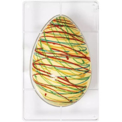 Da 250 g a 750 g stampo uovo di pasqua in policarbonato professionale per cioccolato con 1 impronta Decora