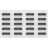 Eclair XS 14 Silikomart stampo in silicone bianco per 20 mini eclair 14 ml da 55x17xh17 mm Eclair XS 14 Silikomart stampo in silicone bianco per 20 mini eclair 14 ml da 55x17xh17 mm
