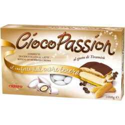 Ciocopassion tiramisù Crispo: confetti bianchi da 1 Kg ideali per confettata