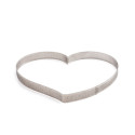 Sagoma microforata cuore Decora fascia in acciaio inox microforata 18x16xh3,5 cm