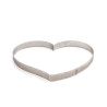 Sagoma microforata cuore: fascia in acciaio inox microforata stampo per cuori di 18x16xh3,5 cm da Decora