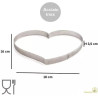 Sagoma microforata cuore: fascia in acciaio inox microforata stampo per cuori di 18x16xh3,5 cm da Decora