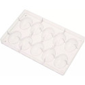 Stampo in policarbonato per 10 ovetti di cioccolato da 30 g di 42xh60 mm e larghezza 20 mm da Decora