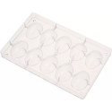 Stampo in policarbonato per 10 ovetti di cioccolato da 30 g di 42xh60 mm e larghezza 20 mm da Decora