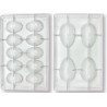 Stampo uovo di pasqua in policarbonato professionale per cioccolato da 30 g di h 6 cm o da 70 g di h 8,8 cm Stampo uovo di pasqua in policarbonato professionale per cioccolato da 30 g di h 6 cm o da 70 g di h 8,8 cm