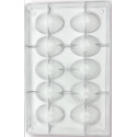Stampo in policarbonato per 10 ovetti di cioccolato da 30 g di 42xh60 mm e larghezza 20 mm da Decora