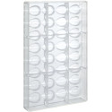 Stampo ovetto di cioccolato da 10 g con 32 impronte di h 32 x 22,5 mm in policarbonato professionale