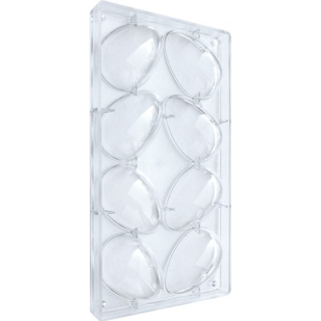 Stampo uovo 60 / 70g, in policarbonato con 8 impronte di altezza 100 mm e diametro 66 mm Stampo uovo 60 / 70g, in policarbonato con 8 impronte di altezza 100 mm e diametro 66 mm