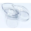 Uovo apribile in plexiglas trasparente da decorare 8x5 cm