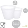 10 Supporti svasati per uova di Pasqua da 100 g, di 56 mm x 37 mm h 53 mm 10 Supporti svasati per uova di Pasqua da 100 g, di 56 mm x 37 mm h 53 mm