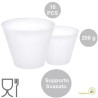 10 Supporti svasati per uova di Pasqua da 200 g, di 84 mm x 58 mm h 72 mm 10 Supporti svasati per uova di Pasqua da 200 g, di 84 mm x 58 mm h 72 mm
