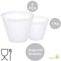 2 Supporti svasati per uova di Pasqua da 1 Kg, di 168 mm x 98 mm h 127 mm