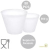 50 Supporti svasati per uova di Pasqua da 500 g, di 128 mm x 71 mm h 104 mm in plastica trasparente 50 Supporti svasati per uova di Pasqua da 500 g, di 128 mm x 71 mm h 104 mm in plastica trasparente