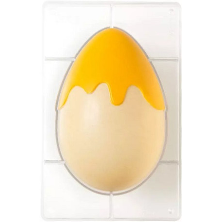 Stampo uova 250 g con colata, 1 impronta da 135xh205 mm profondità 75 mm in policarbonato da Decora Stampo uova 250 g con colata, 1 impronta da 135xh205 mm profondità 75 mm in policarbonato da Decora
