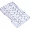 Ovetti 10 g Decora: stampo in policarbonato professionale per cioccolato con 24 impronte di 17xh24 mm Ovetti 10 g Decora: stampo in policarbonato professionale per cioccolato con 24 impronte di 17xh24 mm