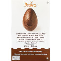 Stampo uovo rigato piccolo 250 g da Decora: stampo in policarbonato professionale per cioccolato con 1 impronta