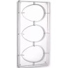 Stampo uovo da 120 g, in policarbonato con 3 impronte di 94xh145 mm Stampo uovo da 120 g, in policarbonato con 3 impronte di 94xh145 mm