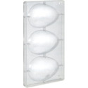 Stampo uova 175 / 200 g, in policarbonato con 3 impronte di altezza 170 mm e larghezza 108 mm