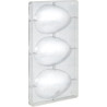 Stampo uova 175 / 200 g, in policarbonato con 3 impronte di altezza 170 mm e larghezza 108 mm