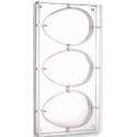 Stampo uova 175 / 200 g, in policarbonato con 3 impronte di altezza 170 mm e larghezza 108 mm