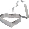 Sagoma cuore da Decora: stampo anello o cornice in acciaio inox a cuore alta 4,5 cm dal diametro 14 cm al diametro 30 cm