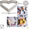Sagoma cuore Decora: cornice in acciaio inox alta 4,5 cm e larga 14 cm